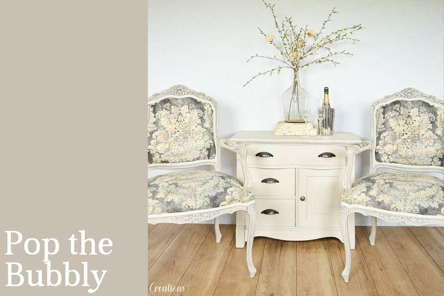 Country Chic Paint - This soft warm neutral color called Pop the Bubbly was  a perfect color choice for this sophisticated, classic buffet, don't you  think?! It looks modernized and refreshed, yet