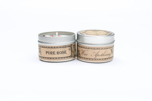 Pure Rose 4oz Botanical Candle Travel Tin