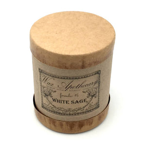 White Sage Botanical Candle in 7oz Scotch Glass | Wax Apothecary