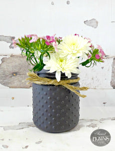 Flower vase painted in Sweet Pickins Milk paint called Adelaide 