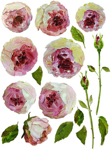 Painterly Floral Décor Transfer