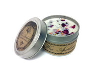 Load image into Gallery viewer, Pure Rose 4oz Botanical Candle Travel Tin